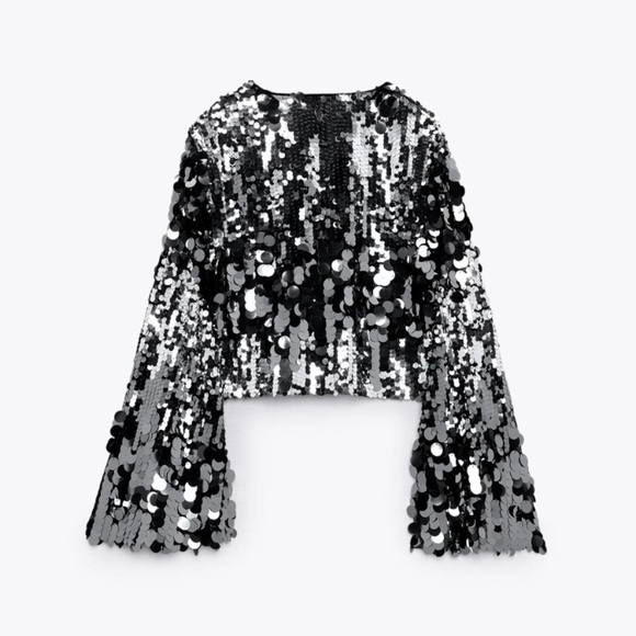 Zara sequin crop top - Picture 14 of 16